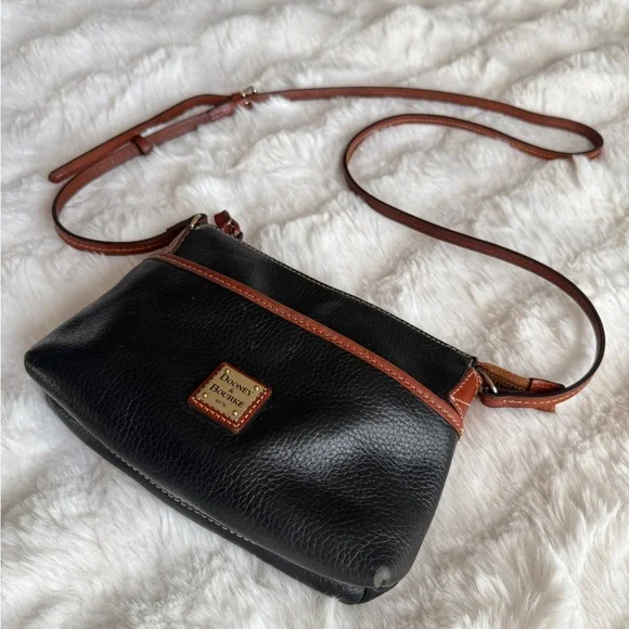 Dooney & Bourke Black and Brown Crossbody Bag - Picture 4 of 10